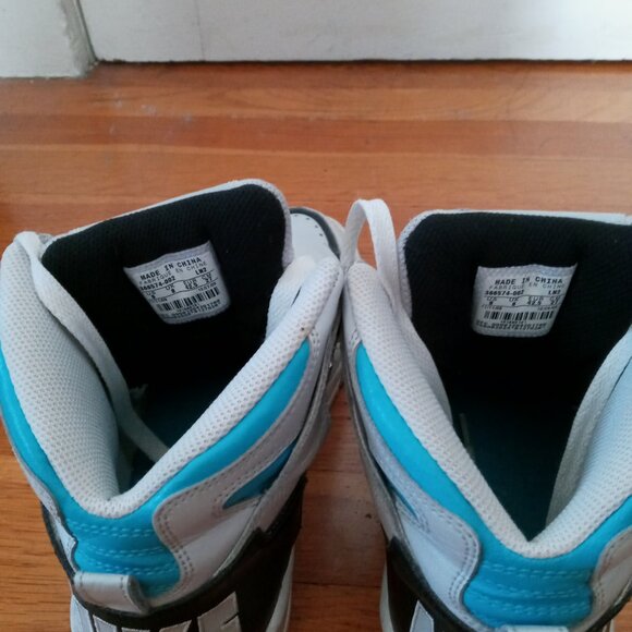 Nike Air Flight Condor High, Size US 9, Light Grey-Turquoise-Black - Picture 3 of 7